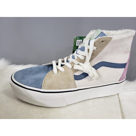 NEW Vans Sk8 Hi Tapered Stackform Pig Suede Shoes Women's 11.5 Men's 10 pastel - Picture 3 of 11